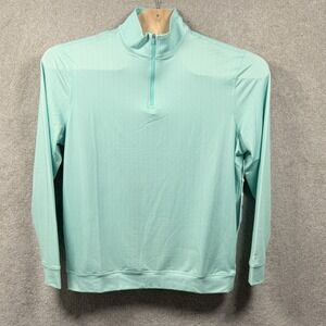 Kenneth Cole Golf Pullover Men Small Green NEW 1/4 Zip Chevron New